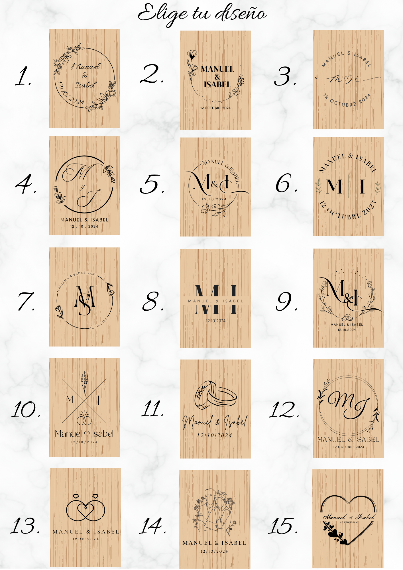 Set de manicura de corcho personalizado – Detalle de boda ecológico