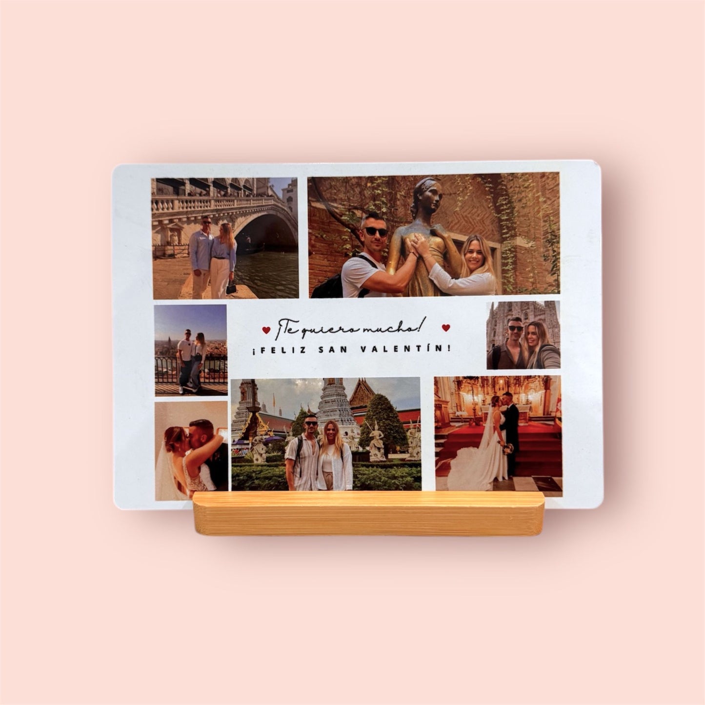 PLACA PERSONALIZADA CON 7 FOTOS – SAN VALENTÍN