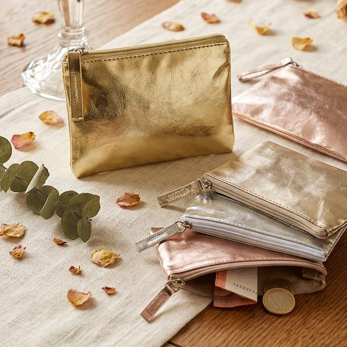 Monedero para Invitados en Plateado, Dorado y Oro Rosado – Detalle Elegante para Bodas, Bautizos y Comuniones
