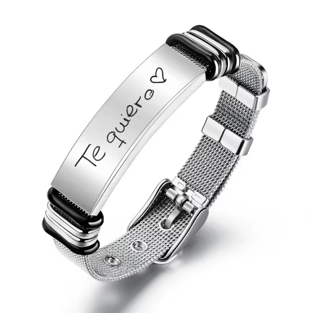 PULSERA HOMBRE ACERO CON TU LETRA