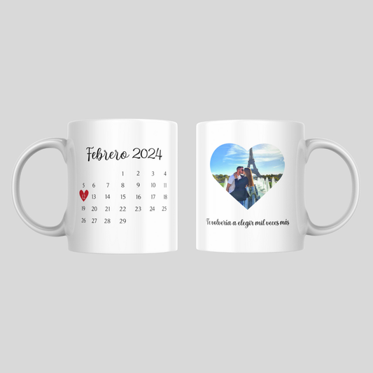 TAZA CALENDARIO + FOTO