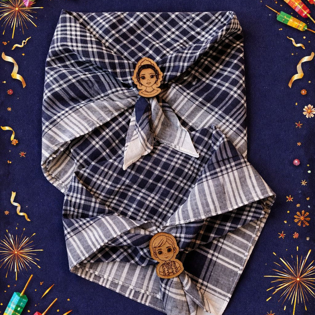 Sujeta Pañuelos Fallero de Madera | Elige Diseño Fallera o Fallero