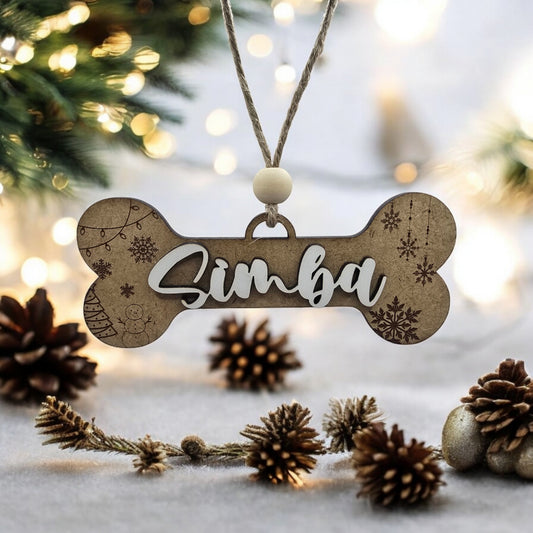 BOLA DE NAVIDAD PERSONALIZADA HUESO