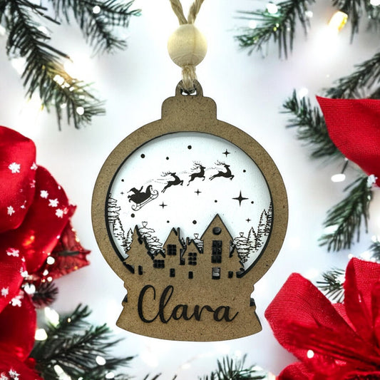 BOLA DE NAVIDAD PERSONALIZADA TRINEO