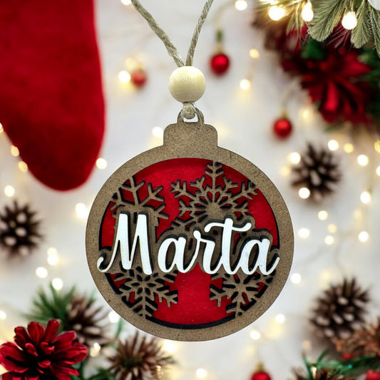 BOLA DE NAVIDAD PERSONALIZADA HIELO