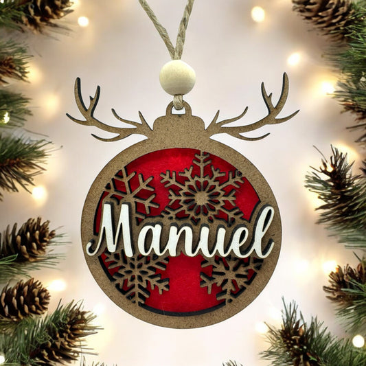 BOLA DE NAVIDAD PERSONALIZADA RENO