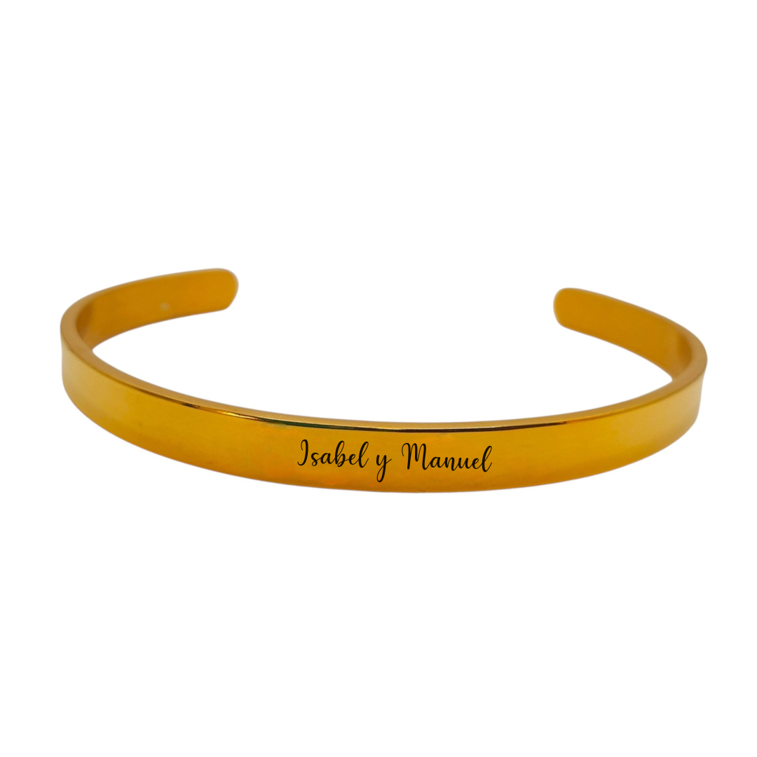 BRAZALETE DORADO PERSONALIZADO