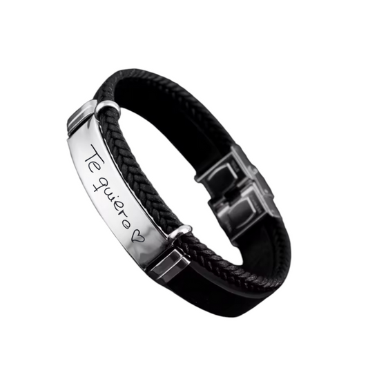 PULSERA HOMBRE POLIPIEL DOBLE CON TU LETRA