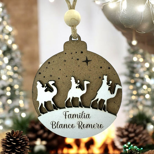 BOLA DE NAVIDAD PERSONALIZADA REYES MAGOS