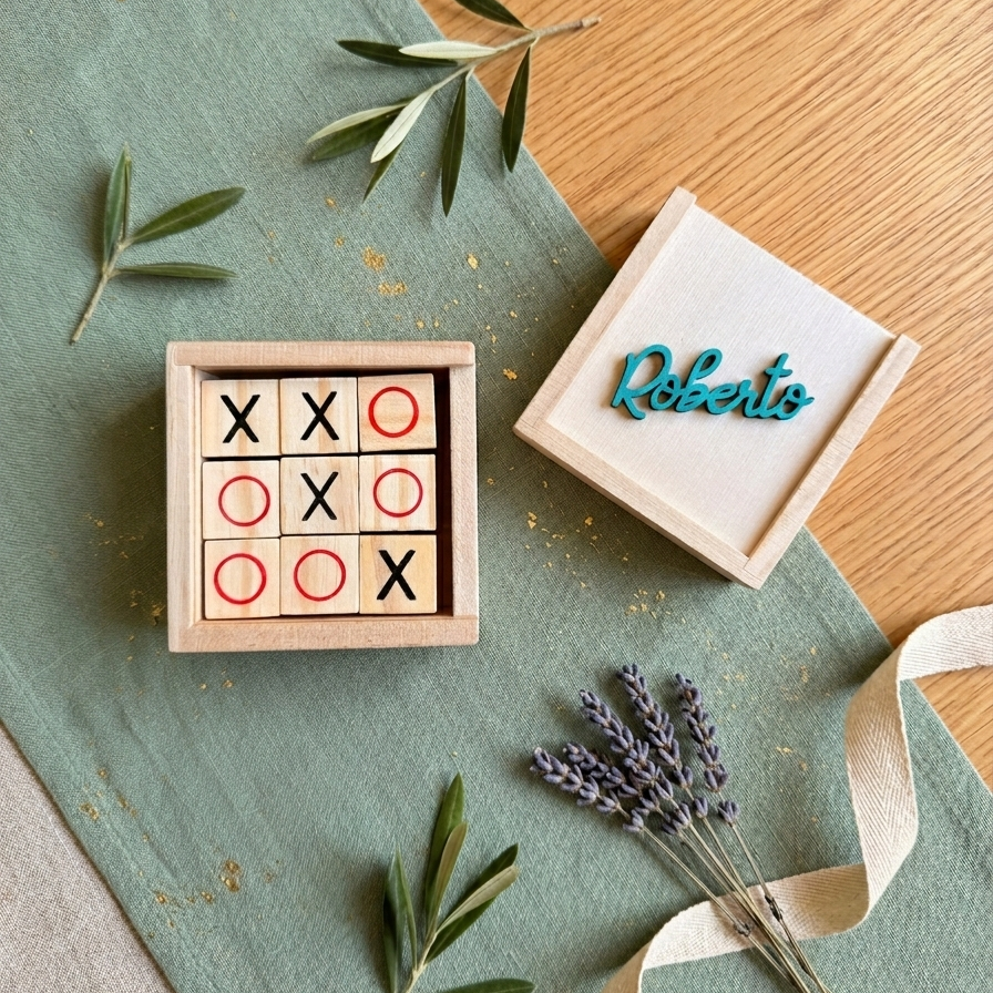 3 EN RAYA DE MADERA PERSONALIZADO – DETALLE INFANTIL