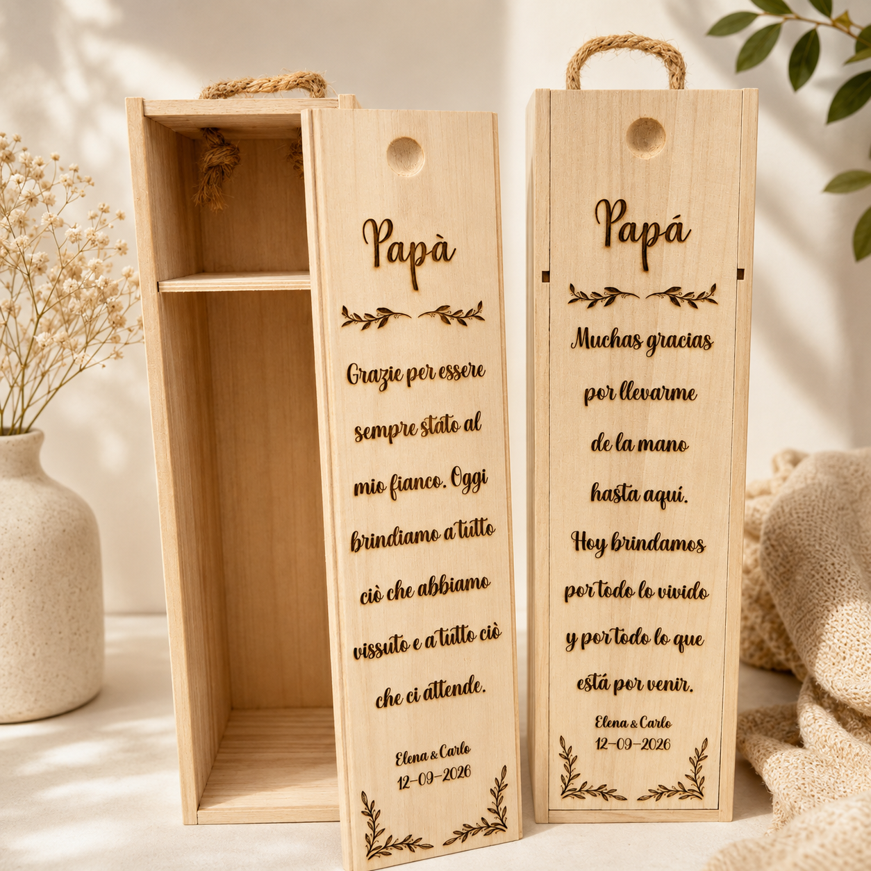 CAJA DE VINO PERSONALIZADA